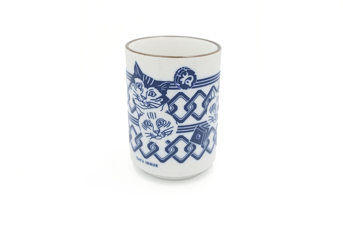 【大人気】【美品】猫屋染吉　猫　キャット　Cat　陶器　湯呑み　茶碗　骨董品 大人気】【極美品】【骨董品】 猫屋染吉 キャット Cat 陶器
